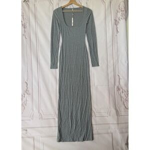 NWT SKIMS Soft Lounge Long Sleeve Dress Heather Grey Size Small NWT $90